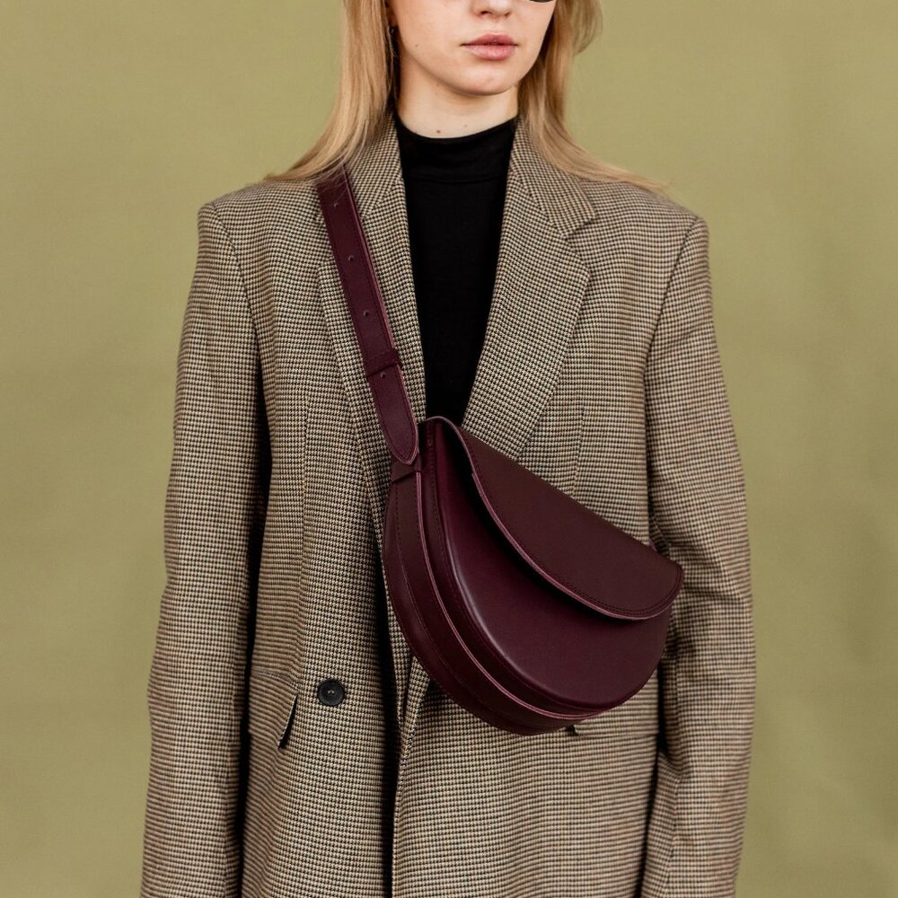 Leather Crossbody Shoulder Bag And Wallet - Picture 2 of 16